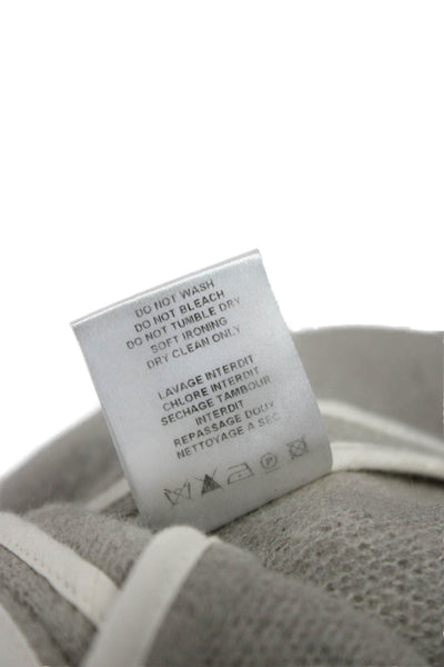 IRO Women Biker Jacket Gray Virgin Wool Long Sleeve Size 36
