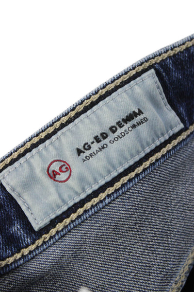 AG Adriano Goldschmied Women Bootcut Jeans Blue Mid Rise Cotton Size 27
