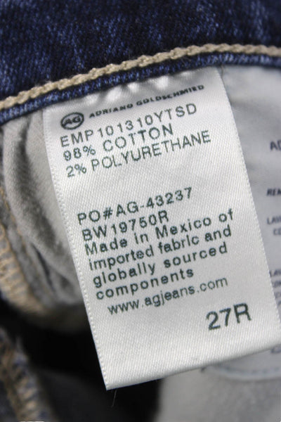 AG Adriano Goldschmied Women Bootcut Jeans Blue Mid Rise Cotton Size 27