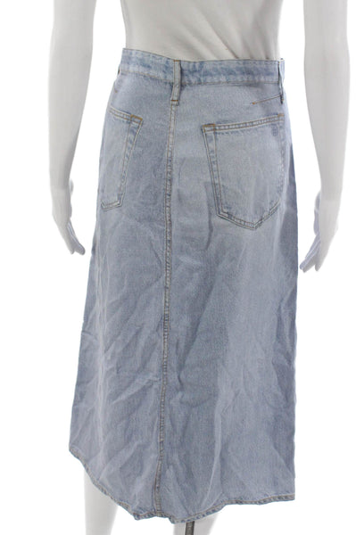 Rag & Bone Womens Straight Pencil Knee Length Tencel Button Skirt Size 29