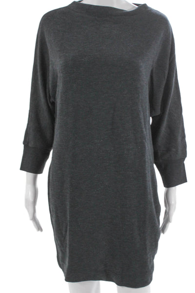 Standard James Perse Womens Shift Dress Gray 3/4 Sleeve Mini Size 3