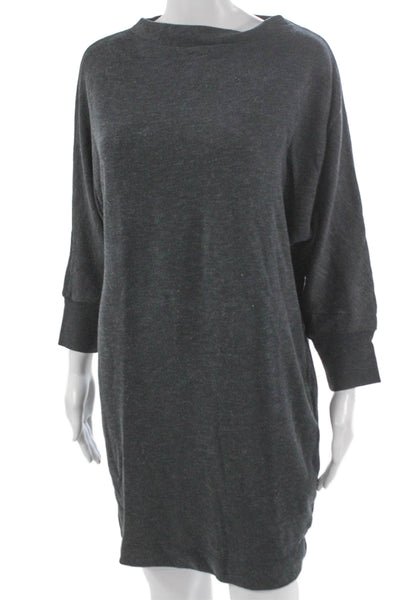Standard James Perse Womens Shift Dress Gray 3/4 Sleeve Mini Size 3