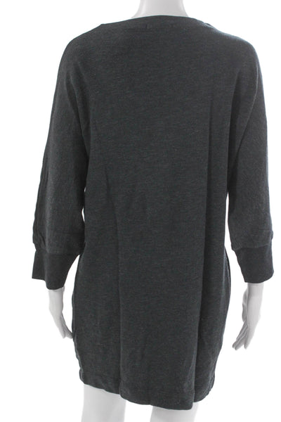 Standard James Perse Womens Shift Dress Gray 3/4 Sleeve Mini Size 3