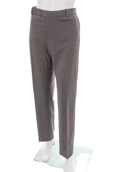 Marni Mens Dress Pants Brown 98% Virgin Wool Zip Fly Size 46