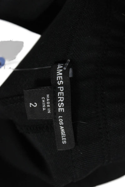 James Perse Womens Cropped Black Pants Size 2
