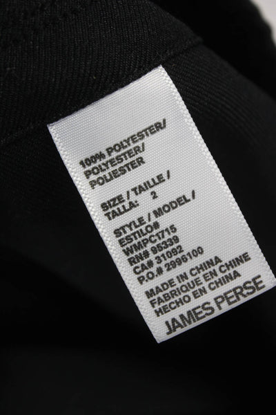 James Perse Womens Cropped Black Pants Size 2