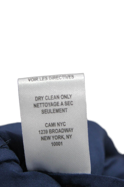 Cami NYC Womens Camisole Blue Square Neck Zip Polyester Sleeveless Size XS