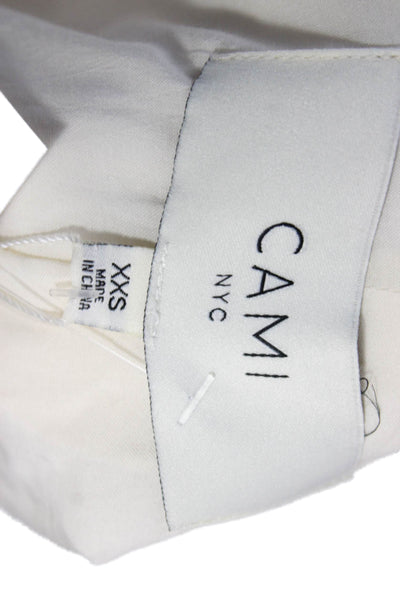 Cami NYC Women Basic Jacket Ivory Button Linen Cotton Long Sleeve Size 2XS