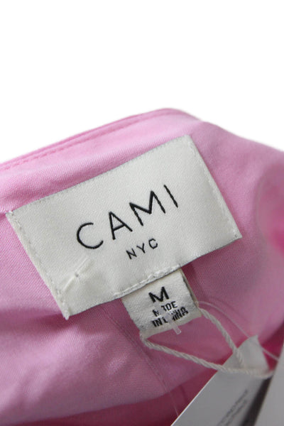 Cami NYC Women Silk Cowl Neck Camisole Sleeveless Pink Size M