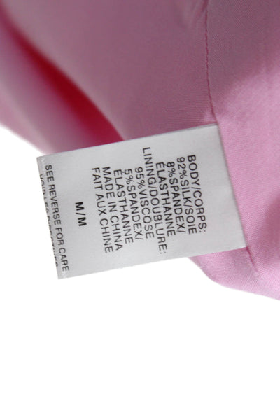 Cami NYC Women Silk Cowl Neck Camisole Sleeveless Pink Size M
