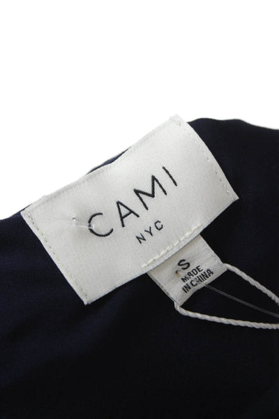 Cami NYC Women Silk Slip Dress Cowl Neck Sleeveless Blue Mini Size S