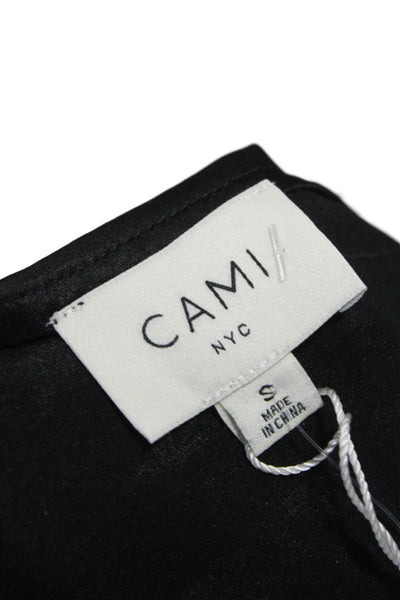 Cami NYC Womens One Shoulder Silk Jumpsuit Sleeveless Black Size S