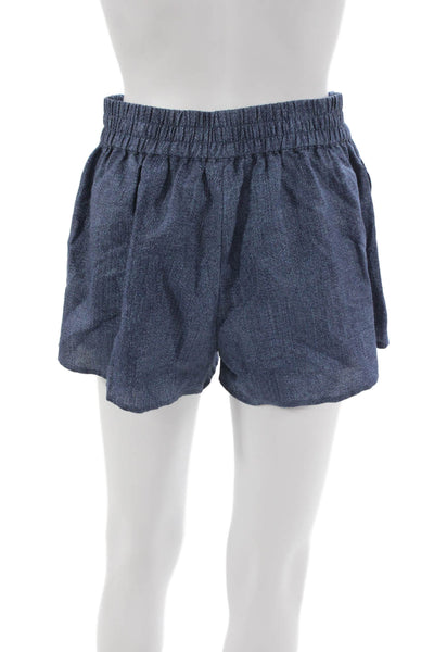 Cami NYC Womens Blue Linen Drawstring Shorts Size XS