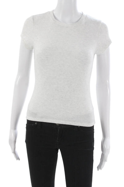 Perfect White Tee Womens Basic White T-Shirt Short Sleeve Round Neck Size S