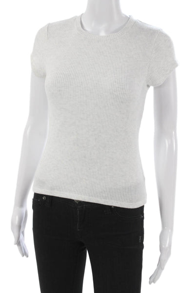 Perfect White Tee Womens Basic White T-Shirt Short Sleeve Round Neck Size S