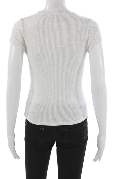 Perfect White Tee Womens Basic White T-Shirt Short Sleeve Round Neck Size S