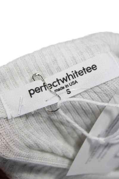 Perfect White Tee Womens Basic White T-Shirt Short Sleeve Round Neck Size S