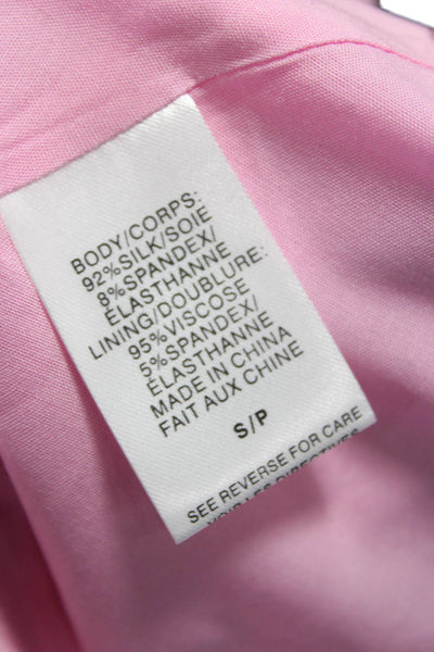 Cami NYC Women Silk Cowl Neck Sleeveless Camisole Pink Size S