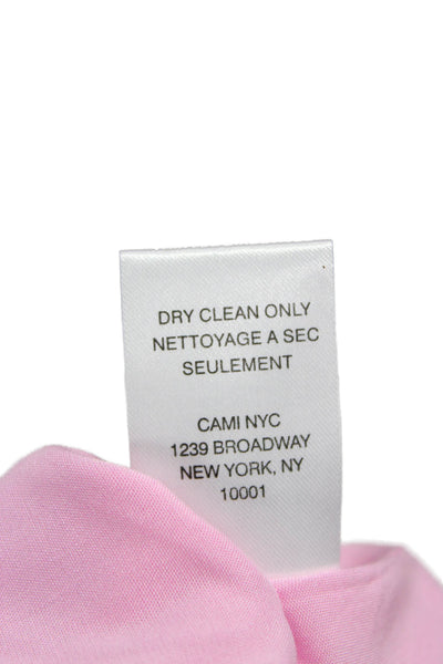 Cami NYC Women Silk Cowl Neck Sleeveless Camisole Pink Size S