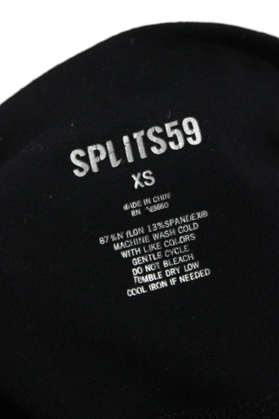 Splits59 Women Black Nylon Legging Pull On Solid Size XS