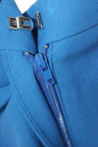 Zara Womens Dress Pants Blue Polyester Solid Zip Size S