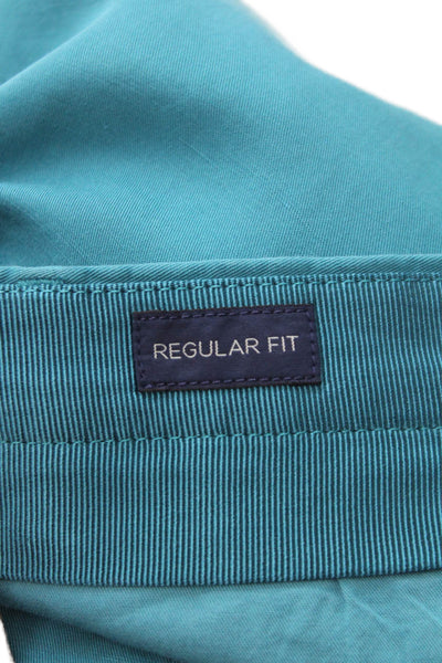 Incotex Mens Chino Pants Green Chinolino Button Size 54