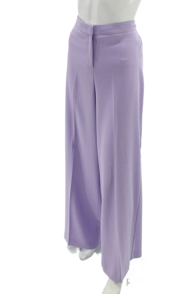 Pinko Women Dress Pants Purple Polyester Button Size 8