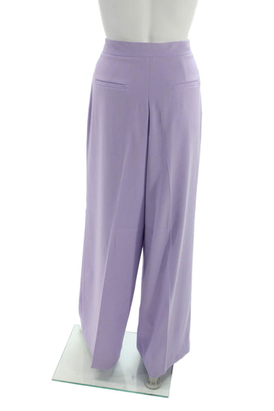 Pinko Women Dress Pants Purple Polyester Button Size 8