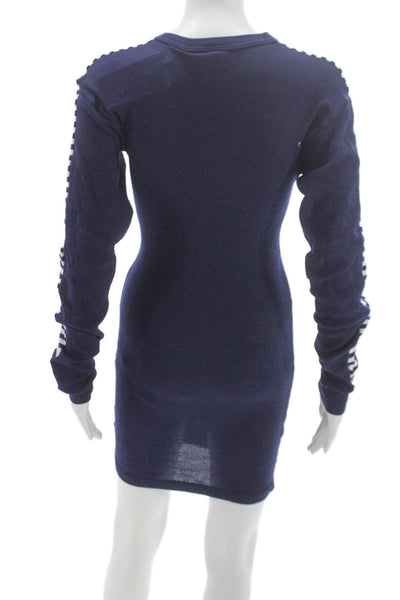 Helly Hansen Mens Blue Striped Pullover Crew Neck Long Sleeve Size XL