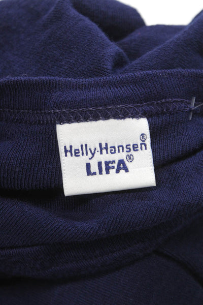Helly Hansen Mens Blue Striped Pullover Crew Neck Long Sleeve Size XL