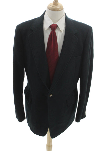 Nordstrom Mens Green Blazer Button Solid Fall Size 44