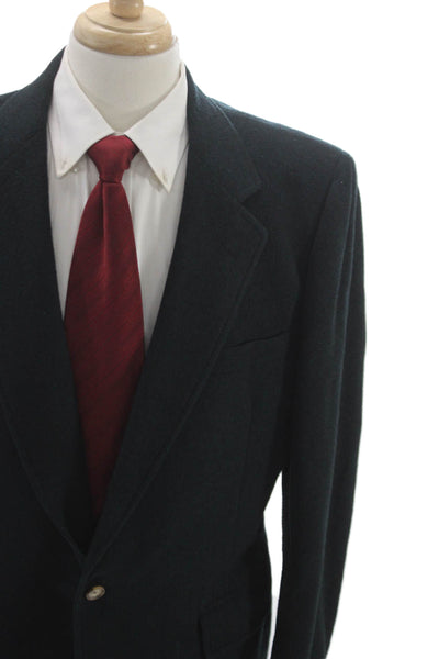 Nordstrom Mens Green Blazer Button Solid Fall Size 44