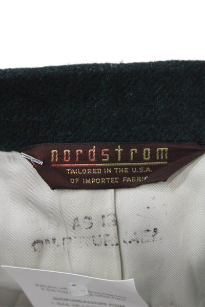 Nordstrom Mens Green Blazer Button Solid Fall Size 44