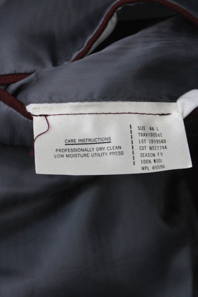 Nordstrom Mens Red Wool Blazer Button Solid Fall Size 44