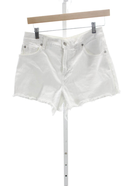 7 For All Mankind Women Cut-Off White Shorts Size 28