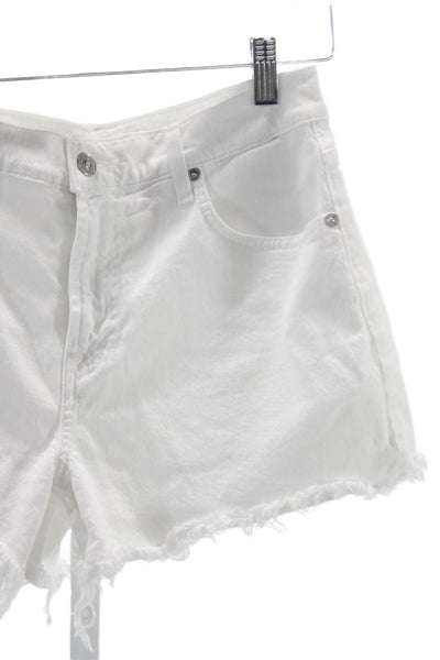 7 For All Mankind Women Cut-Off White Shorts Size 28