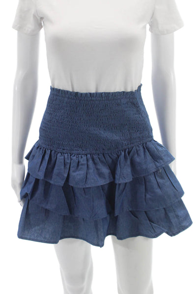We're All Pretty Girls Womens Mini Blue Cotton Polyester Skirt Size M