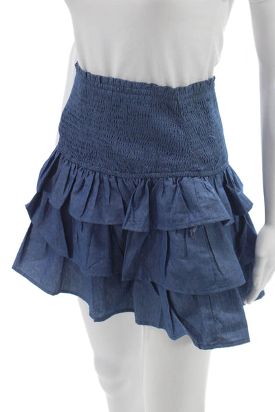 We're All Pretty Girls Womens Mini Blue Cotton Polyester Skirt Size M