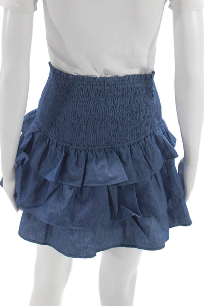 We're All Pretty Girls Womens Mini Blue Cotton Polyester Skirt Size M