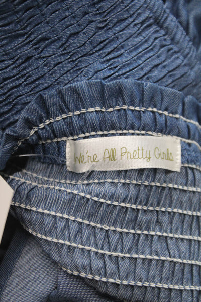 We're All Pretty Girls Womens Mini Blue Cotton Polyester Skirt Size M