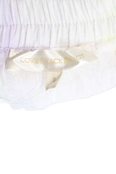 Love Shack Fancy Women Peasant Skirt Multicolor Cotton Short Size S