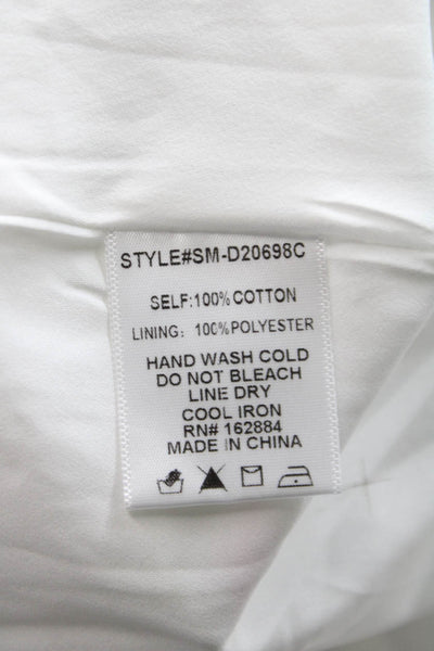 Sky to Moon Womens White Sweetheart Mini Dress Sleeveless Floral Zip Size S