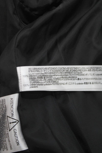 Zara Women Biker Jacket Faux Leather Black Zip Long Sleeve Size XS