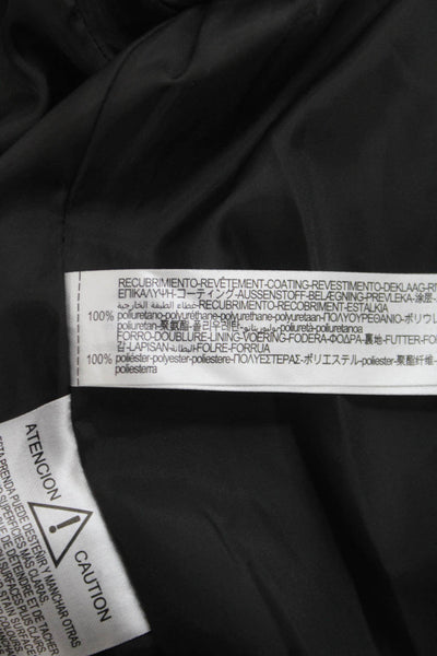 Zara Women Biker Jacket Faux Leather Black Zip Long Sleeve Size XS