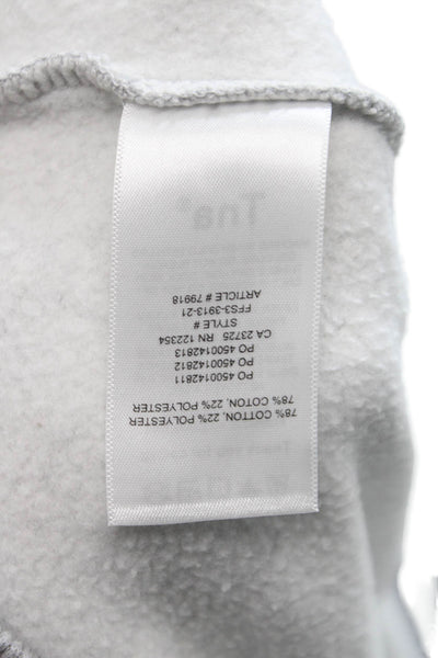 TNA Womens Gray Cotton Blend Mock Neck Zip Pullover Sweatshirt Size XS