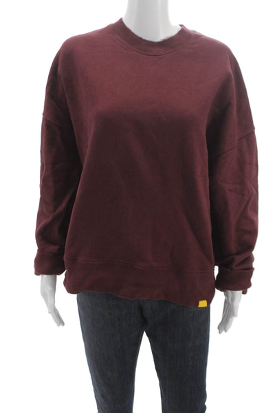 Yellow Label Co. Womens Pullover Cotton Crew Neck Long Sleeve Red Size XS