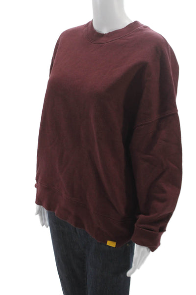 Yellow Label Co. Womens Pullover Cotton Crew Neck Long Sleeve Red Size XS