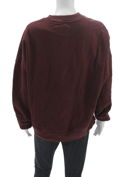 Yellow Label Co. Womens Pullover Cotton Crew Neck Long Sleeve Red Size XS