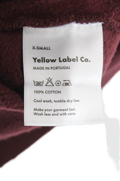 Yellow Label Co. Womens Pullover Cotton Crew Neck Long Sleeve Red Size XS