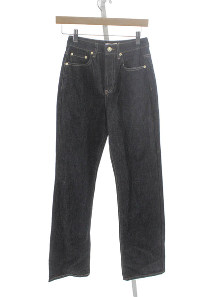 Meshki Womens Blue High Rise Straight Jeans Size 7